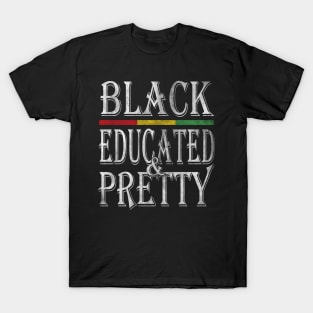 Black educated and pretty african american woman T-Shirt